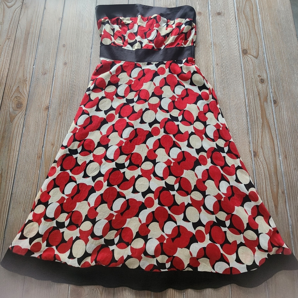 Molly New York Strapless Red and Black Dress